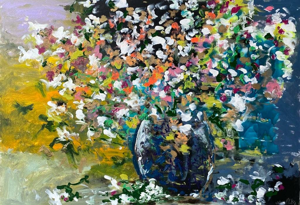 Blumen die nie welken in einer Vase von Juliane Golbs - Malerin aus Hamburg